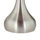 image 6 of Set of 2 Romana - Brushed Chrome Touch Operated Table Lamp with Natural Linen Shades Silver | Brown