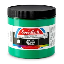 Speedball Acrylic Screen Printing Ink, Emerald Green, 8oz