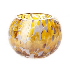 Amelia Art Glass Globe Tealight Holder | Gold | 1