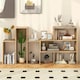 image 5 of COSTWAY 3-tier Bookshelf Concave Open Back Bookcase Brown