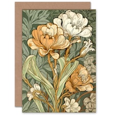Freesia Flower Blooms for Wife Her Thank You Art Card