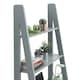 image 4 of Riva Ladder Bookcase Desk Light Grey