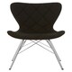image 1 of Interiors by Premier Black Dining Chair, Effortless Cleaning Small Chair for Living Room, Space-Saving Small Chair, Checkered Fabric Chair
