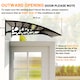 image 6 of Outsunny Door Canopy Outdoor Awning Rain Shelter for Window Porch, Brown | Brown