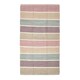 image 2 of Homescapes Cotton Chenille Striped Rug Blue Beige Purple Grey Natural - 45 x 70 cm Pink | 45 x 70 cm