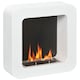 image 2 of HOMCOM Wall Mounted Ethanol Fireplace, Bioethanol Heater Stove Fire with 1L Tank, 2.5 Hour Burning Time, 48 x 48 cm, White