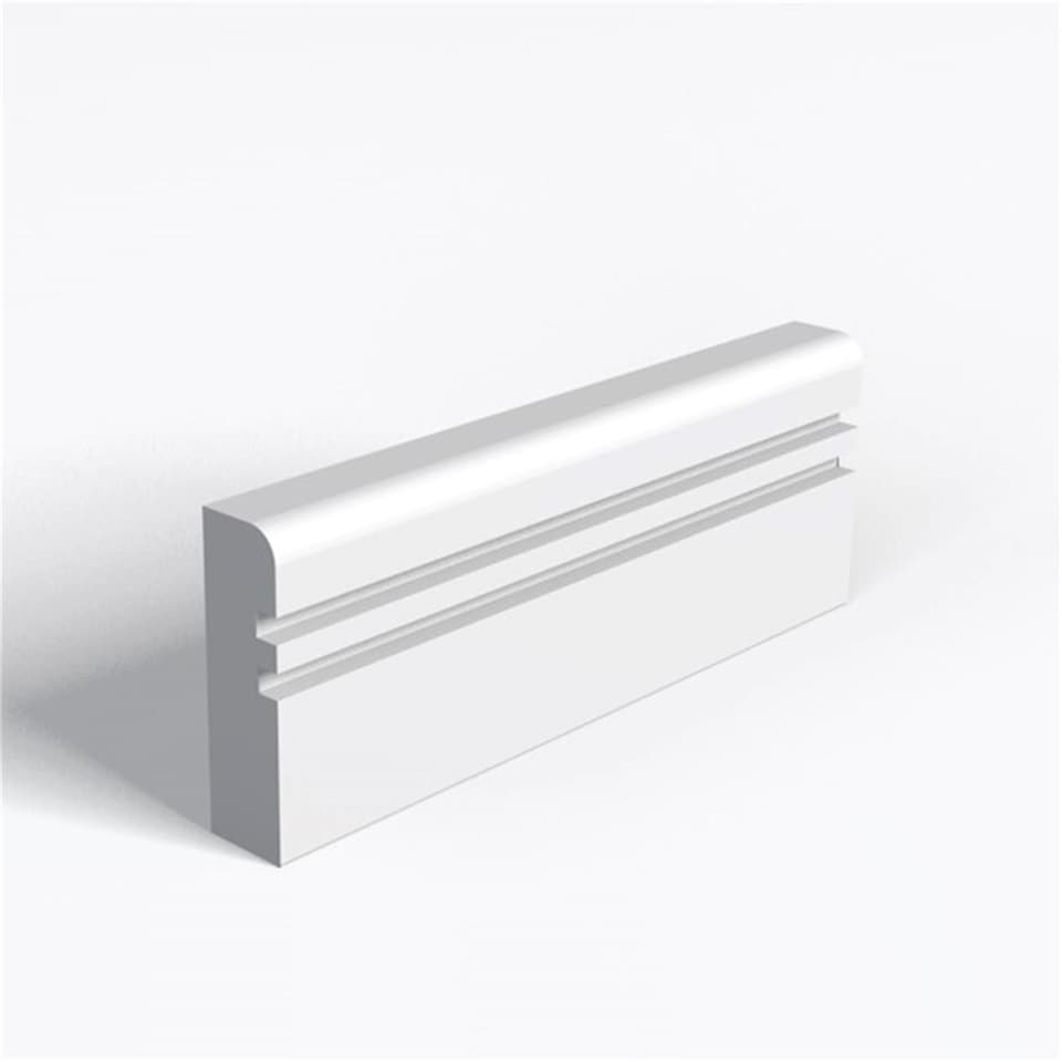 Pack of 15 (Total 15 Units) - MDF Pencil Round and 2 Square Grooves Architrave - 15mm (T) x 58mm (H) x 3050mm (L)