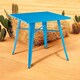 image 2 of Garden Bar Table - Metal - L80 x W80 x H76 cm - Blue Blue