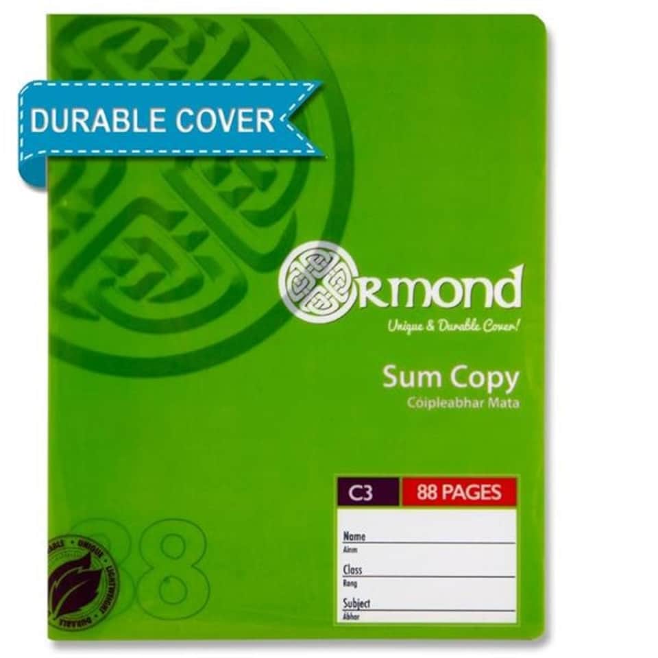 image 1 of 88 Pages C3 Durable Cover Sum Copy Exercise Book by Ormond