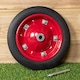 image 1 of Replacement 13" x 3" Puncture Proof / Solid Wheelbarrow Wheel With Axle