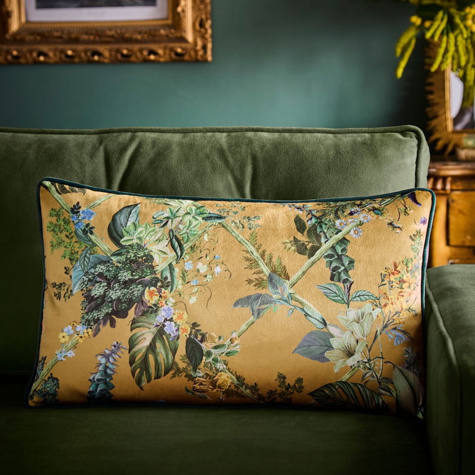 image 1 of Laurence Llewelyn-Bowen Cotswold Fantasia Dawn Cushion Cover LR Gold