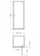image 8 of Balterley Ruwa Toughened Safety Glass Reversible Pivot Shower Door - Balterley | Silver | Chrome | 1