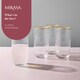 image 9 of Mikasa Highball Cocktail Glasses Set Clear Ridged Crystal 375ml Set of 4