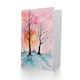 image 2 of Greeting Card Two Trees Misty Sunset Winter Snow Landscape Birthday