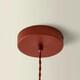 image 2 of ValueLights Akira Burnt Orange Paper Pleated Single Drop Ceiling Pendant Light with LED Bulb