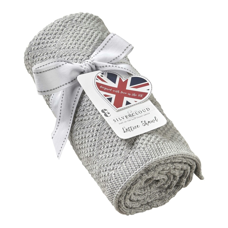 image 1 of Silver Cloud Shawl Grey
