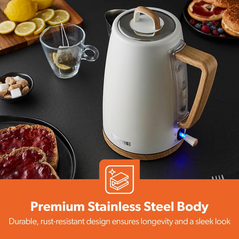 image 1 of GEEPAS NordiQ 1.7L Electric Kettle 3000W, Cream