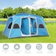 image 6 of Outsunny Camping Tent, Family Tent 4-8 Person 2 Room Easy Set Up, Blue