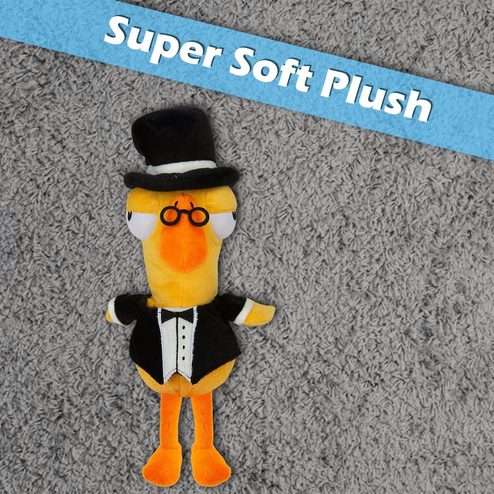 image 1 of Tux Goose Goose Duck Soft Toy Cute Plushie Huggable Cuddly 30cm Grey