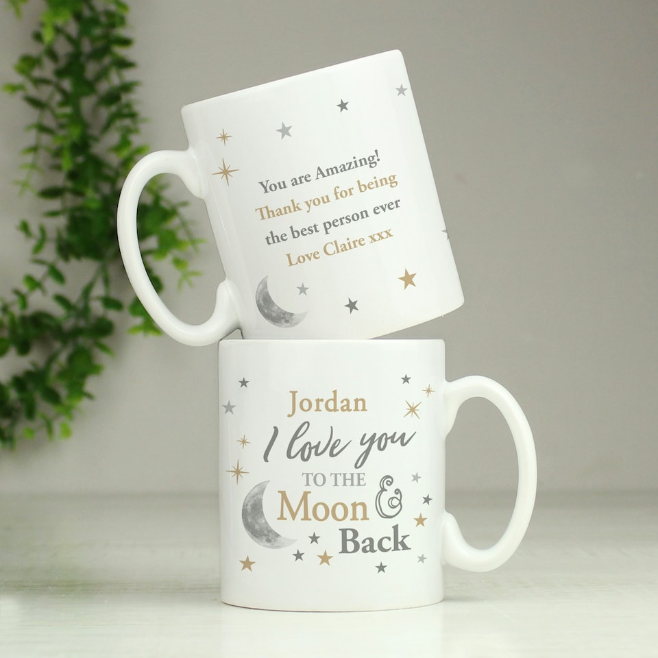 image 1 of Personalised To the Moon and Back... Mug | White | 1