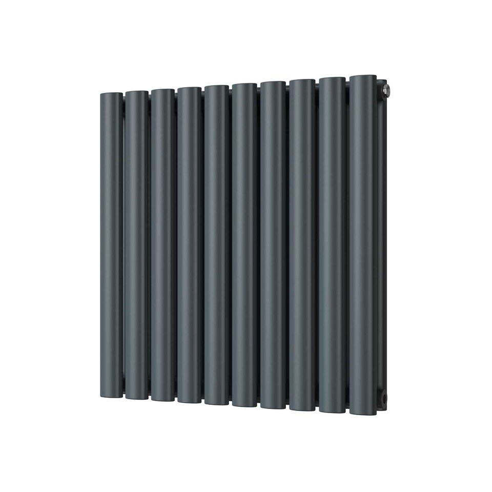 image 1 of Omeara - Anthracite Horizontal Radiator H600mm x W580mm Double Panel