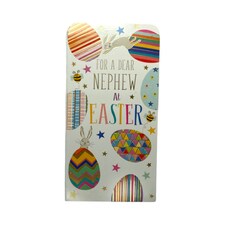 For A Dear Nephew Bunnies And Eggs Design Easter Money Wallet Card