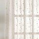 image 3 of Pair of Belle Cream Floral Embroidery Voile Panels 229 cm (90 inch) Rod Pocket Panels with Sequins for Bedroom and Living Room