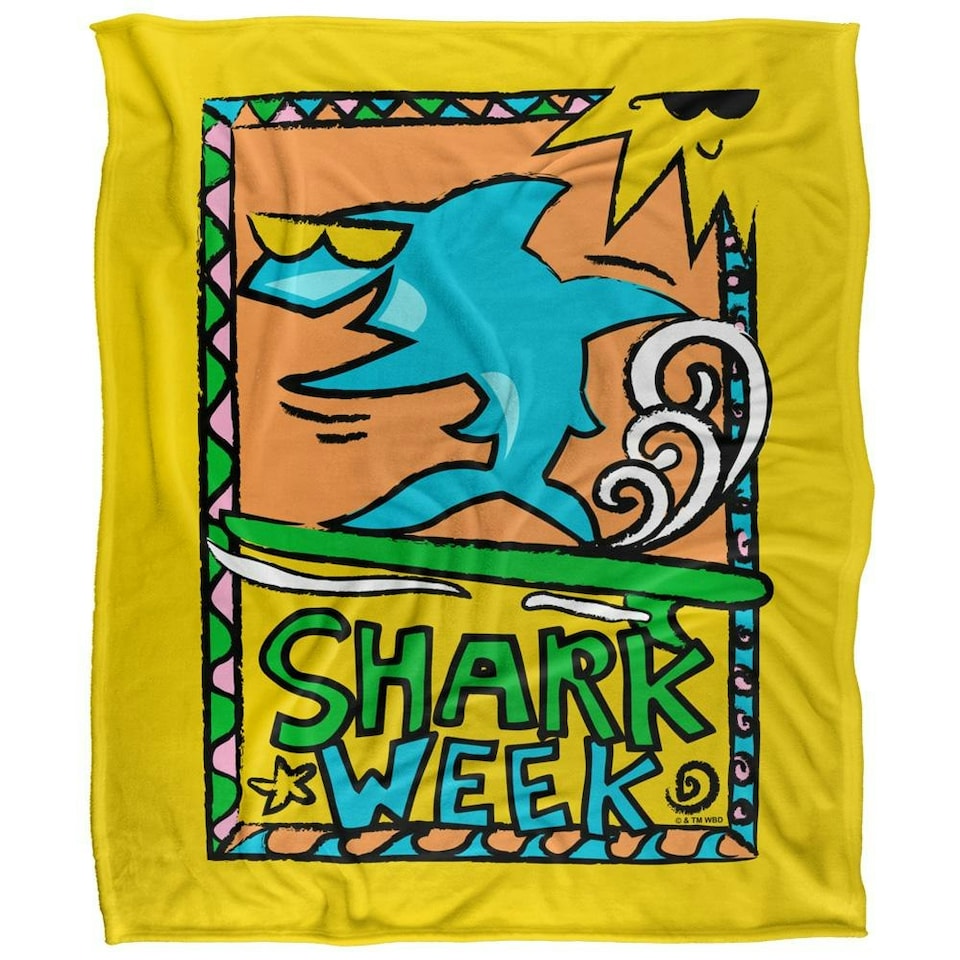 image 1 of Shark Week Surf Blanket - Multicoloured - One Size