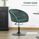 image 5 of HOMCOM Swivel Bar Stool Fabric Dining Chair Dressing Stool Tub Seat Green