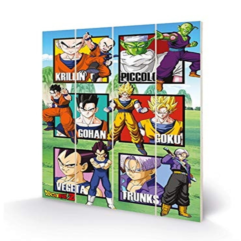 DRAGON BALL Z (WARRIOR SQUARES) - WOOD PANEL
