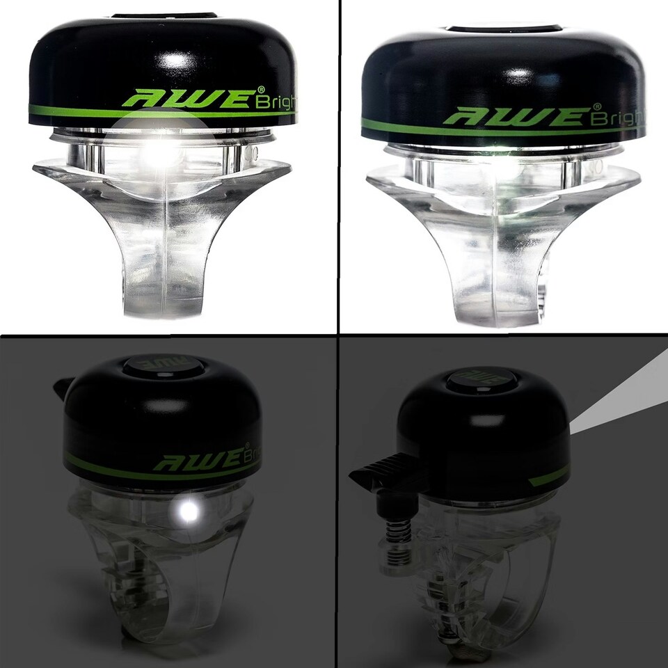 image 1 of AWE AWEBright LED Light Black Bike Bell