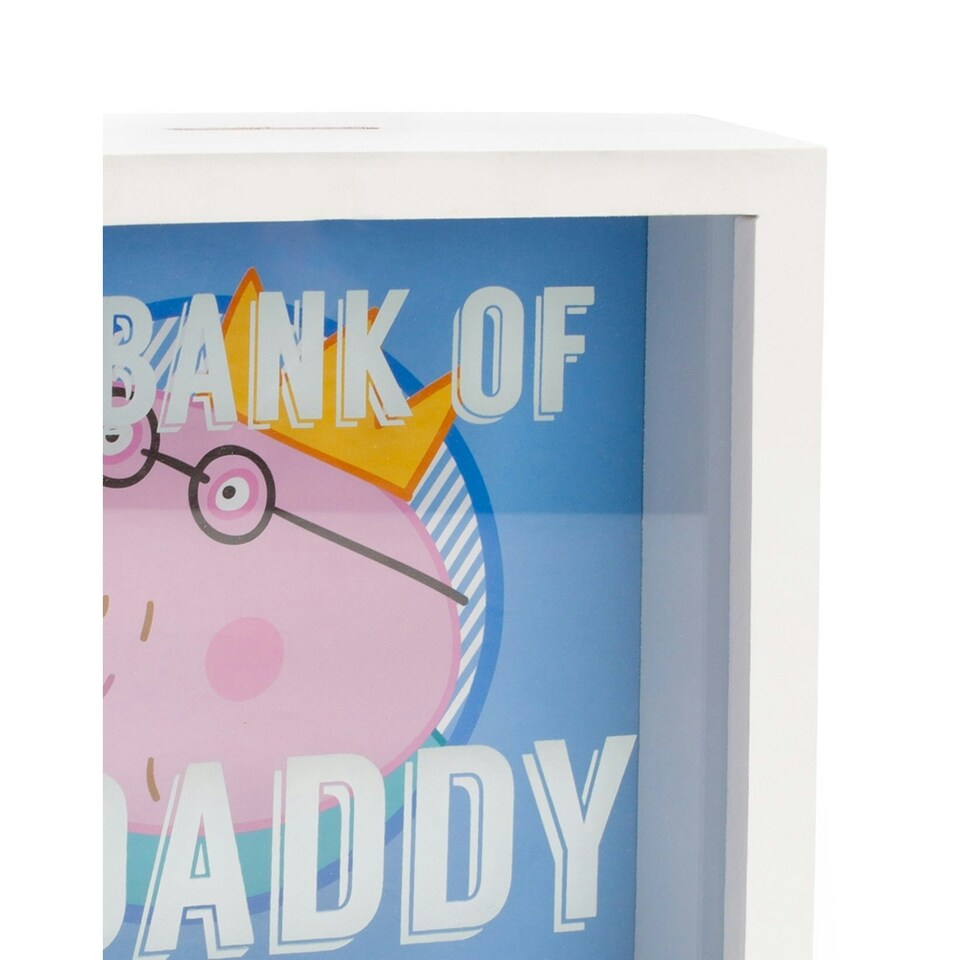 image 1 of Peppa Pig Bank Of Daddy Money Pot - White - One Size
