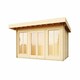 image 2 of Dorset 73-Log Cabin, Wooden Garden Room, Timber Summerhouse, Home Office - L480 x W250 x H238.95 cm Brown