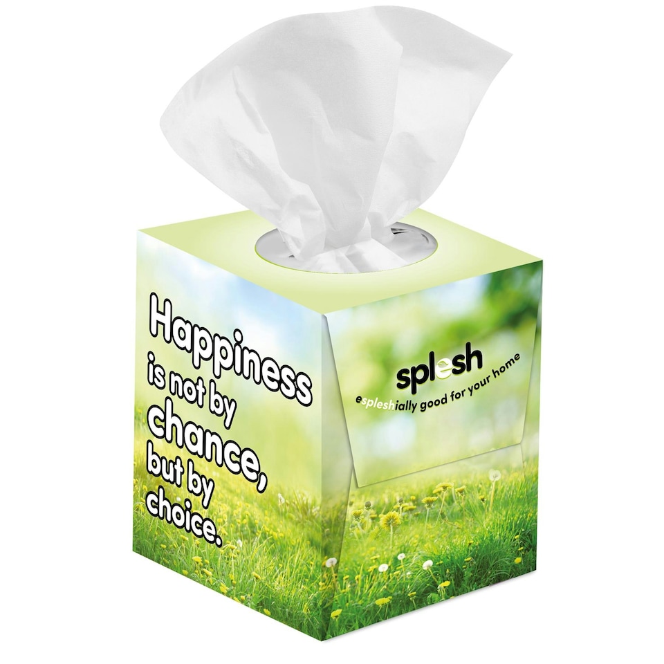image 1 of Splesh 3-Ply Facial Tissues Ultra Soft 24 Cube Boxes (1344 Total) Bulk Pack