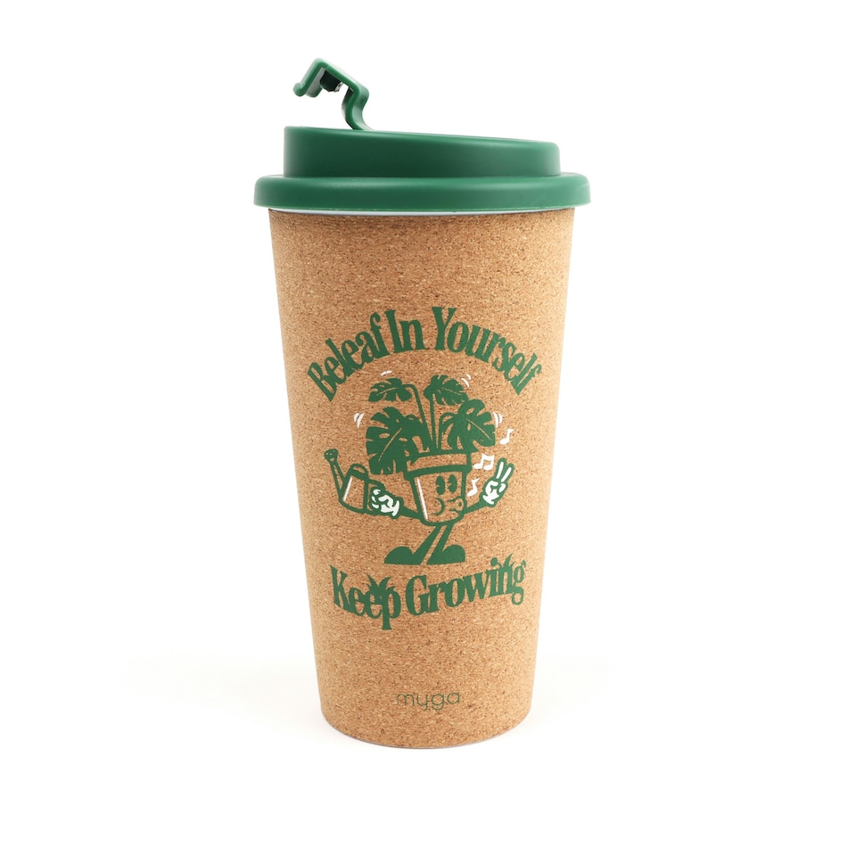 image 1 of Myga Double Walled Cork Cup - Beleaf