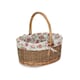 image 2 of Large Oval Unpeeled Willow Shopping Basket With Garden Rose Lining | Multi | Garden Rose