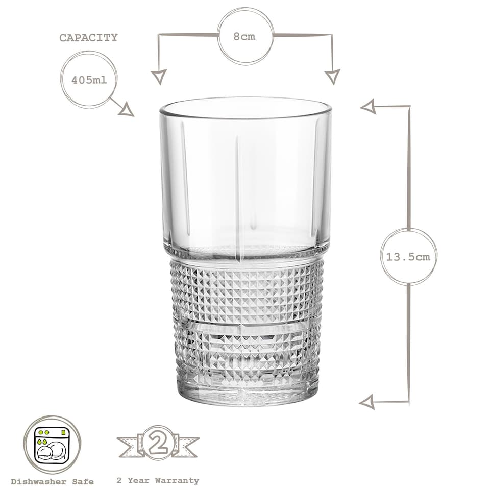 image 1 of Bormioli Rocco Bartender Novecento Highball Glasses - 405ml - Pack of 6