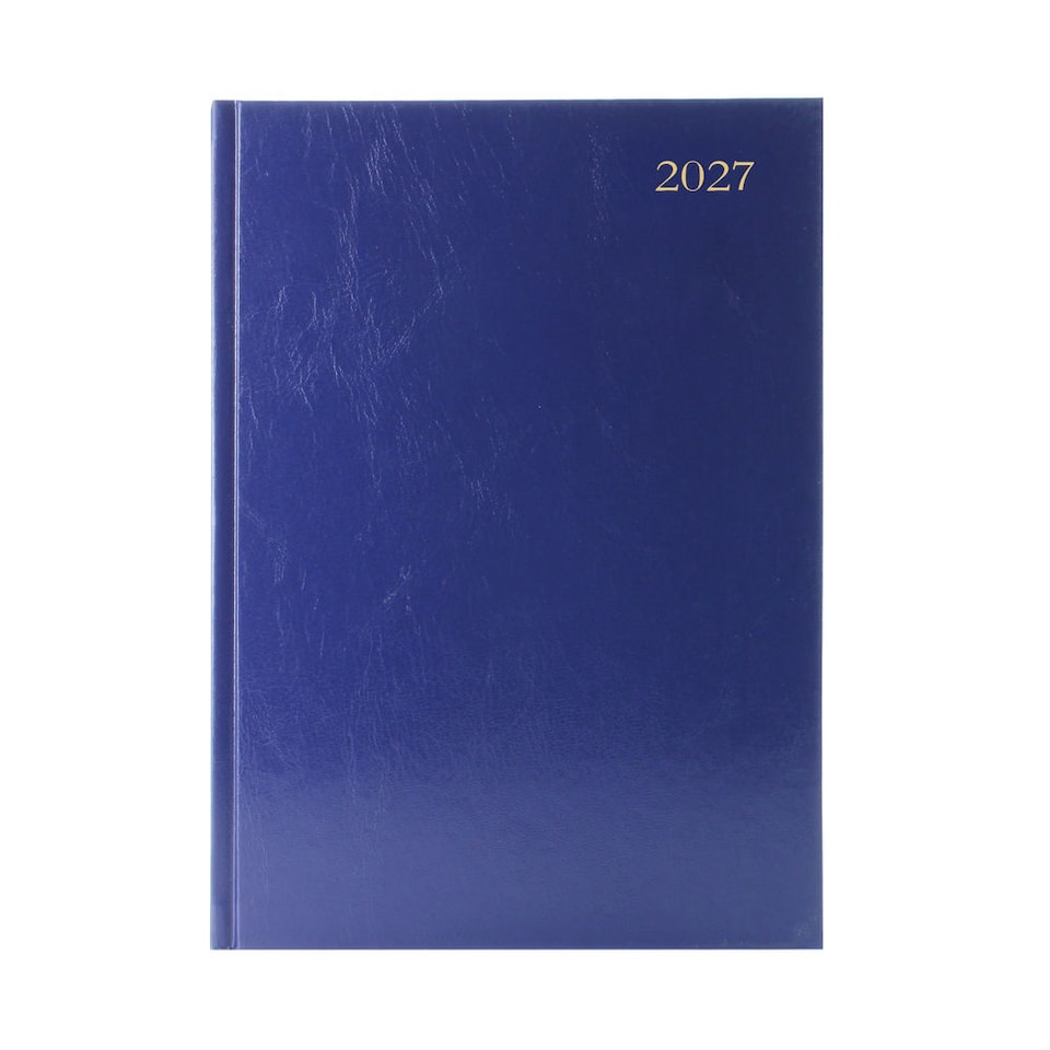 image 1 of Janrax 2027 A5 Week To View Blue Desk Diary