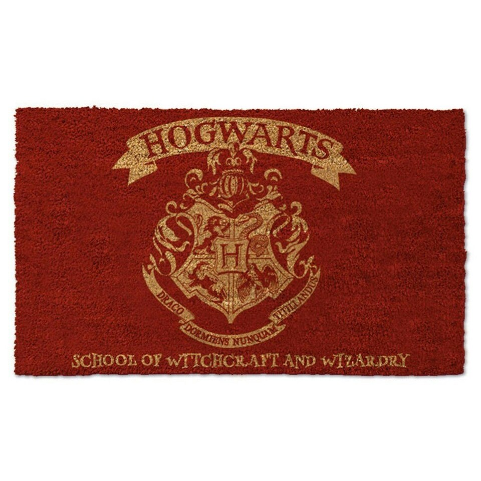 image 1 of Harry Potter Official Welcome To Hogwarts Door Mat - Red - One Size