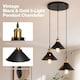 image 4 of Emitto Pendant Light 3 Lights Height Adjustable Vintage Ceiling Light Black