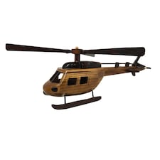 Handcrafted Vintage Wooden Model Helicopter from the Aero Range