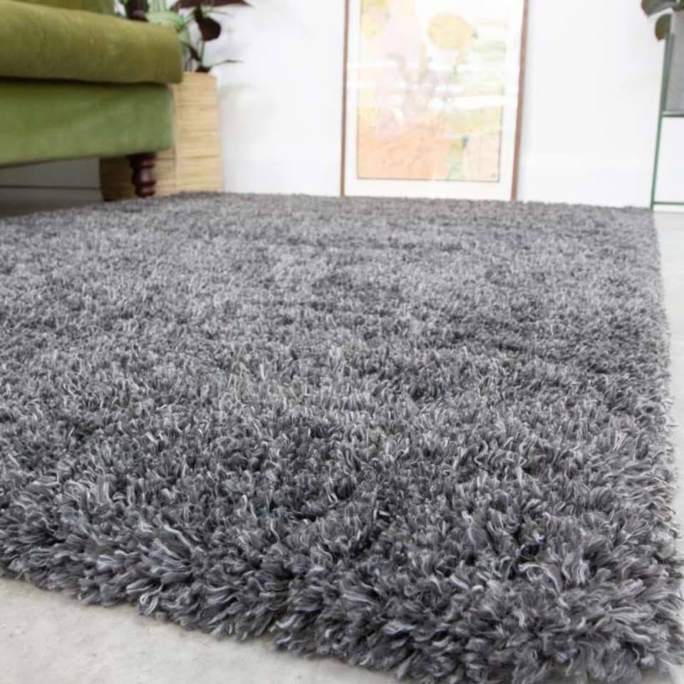 image 1 of KUKOON Slate Grey Super Soft Shaggy Rug 160cm x 230cm
