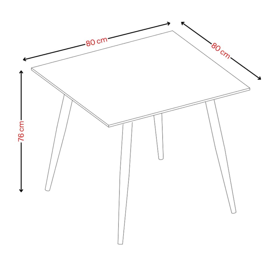 image 1 of 80cm Square Sintered Stone Top Dining Table | White | 1