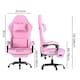 image 2 of Levede Office Desk Chair Fabric Gaming Recliner Adjustable Height Swivel | Pink | Pink | One Size