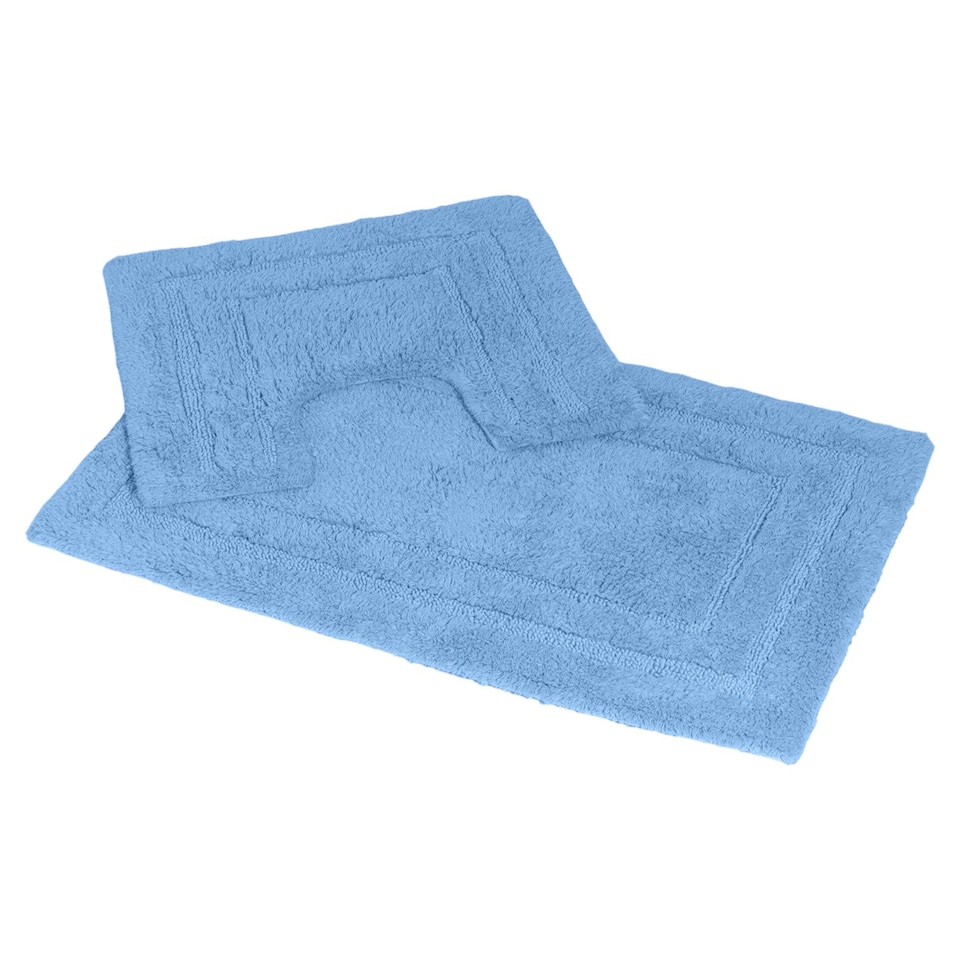 image 1 of Showerdrape Pinnacle Cobalt 2 Piece 100% Cotton Bath Mat Set | Multi | 1