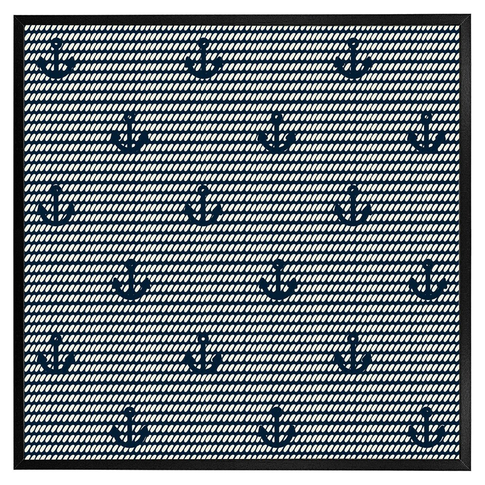 image 1 of Anchors on rope pattern (Picutre Frame) Brown | XL