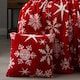 image 4 of BHS Christmas Snowflake Cushion, Red
