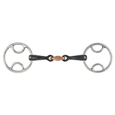 Shires Bevelled Sweet Iron Horse Bit - Black - 4.5in