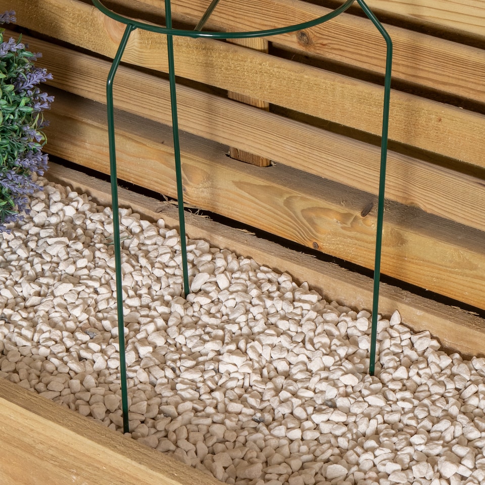 image 1 of Pack of 3 Tom Chambers Urban Dark Green Metal Herbaceous Garden Plant Support Grow Through Small 40cm x 20cm