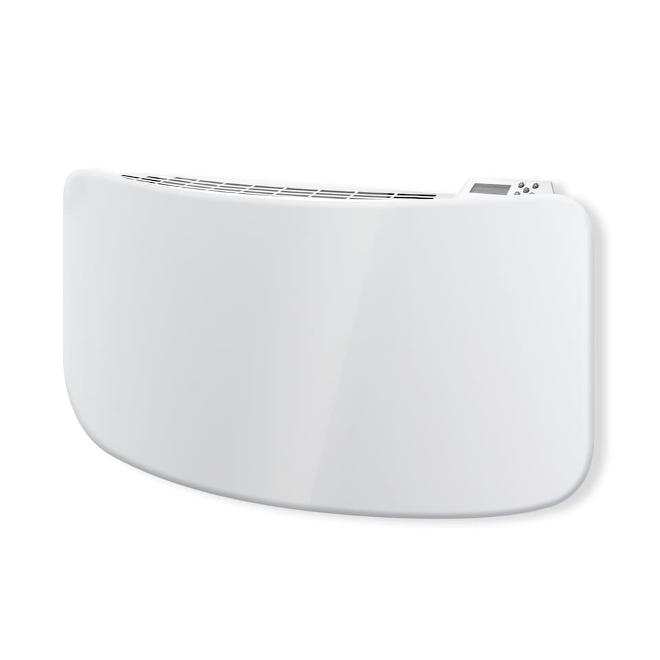 image 1 of Futura 2000W WIFI Curved Designer Electric Radiator Panel Heater White Wall Mounted Timer and Thermostat